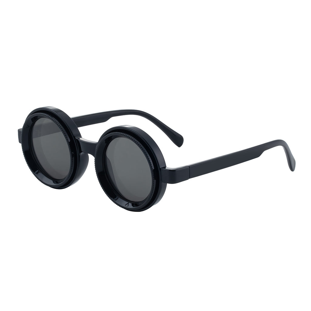 Adjustable rotating zoom sunglasses